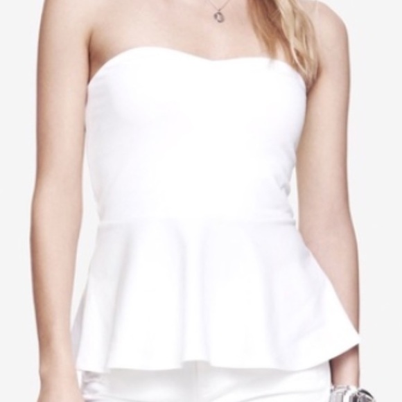 blusa strapless blanca
